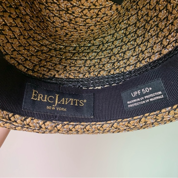 Eric Javits Woven Fedora Hat Beige UPF 50+ - Picture 10 of 11